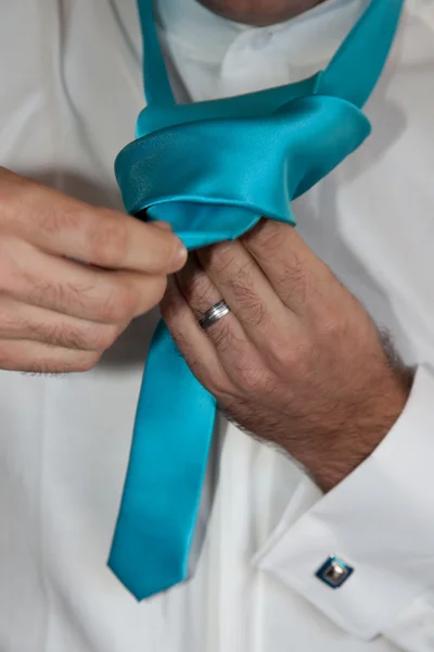 결혼식 신랑 넥타이 — 스톡 사진