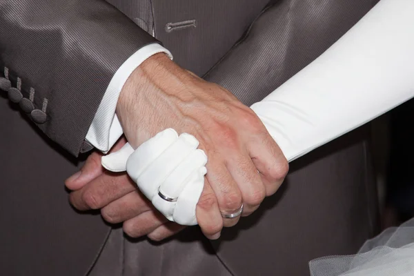 Hand och bröllop — Stockfoto