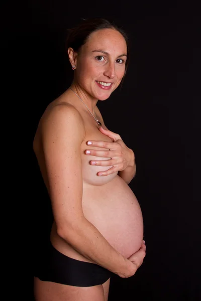 Underbar gravid kvinna — Stockfoto