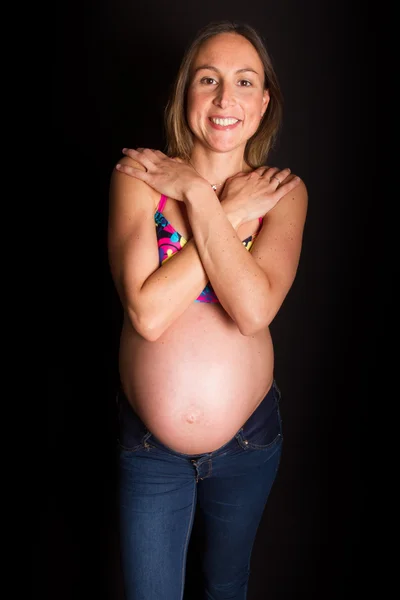 Mulher grávida encantadora — Fotografia de Stock