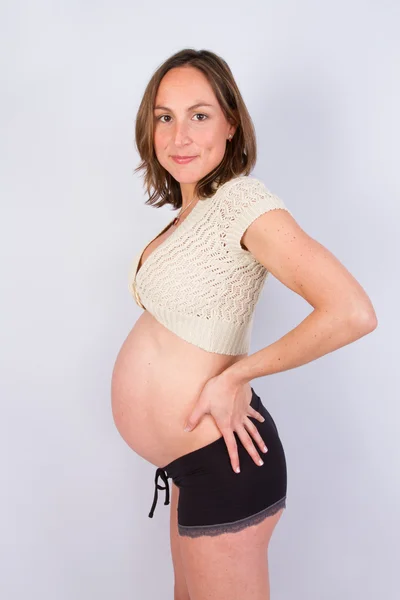 Så gravid kvinna — Stockfoto