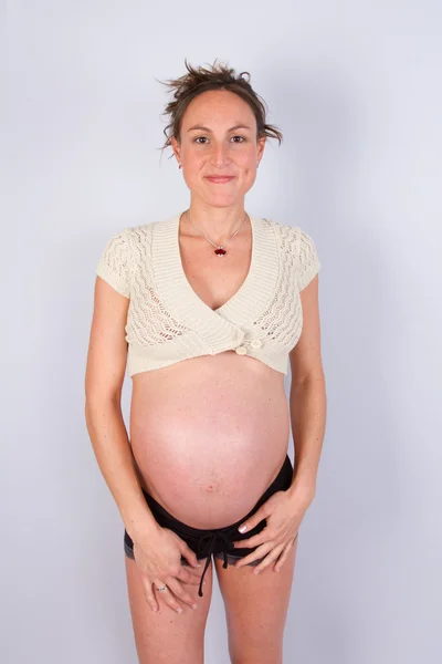 그래서 임신한 여자 — 스톡 사진