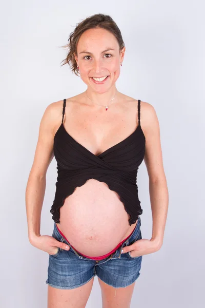 Så gravid kvinna — Stockfoto