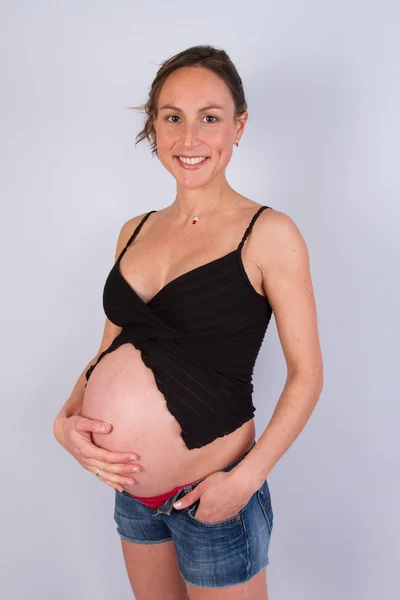 Så gravid kvinna — Stockfoto