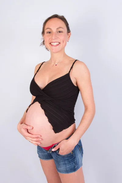 Så gravid kvinna — Stockfoto