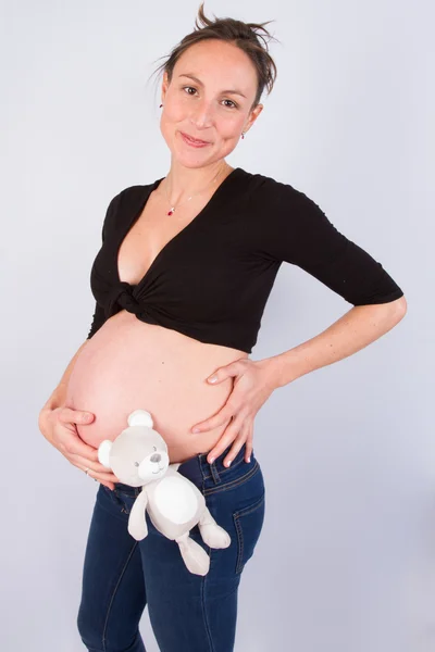 Bebê chega em poucos meses — Fotografia de Stock