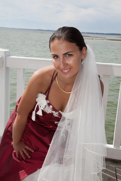 Playa de bodas en el océano — Foto de Stock