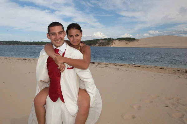 Bruiloft strand op oceaan — Stockfoto