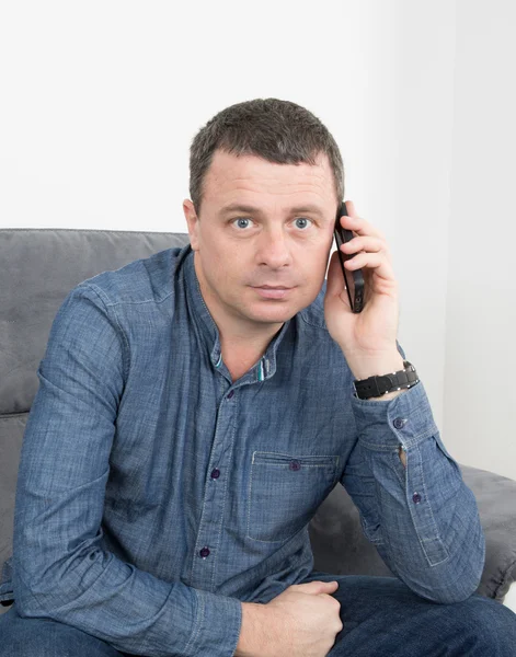 Nice man talking on the phone — Stock Photo, Image