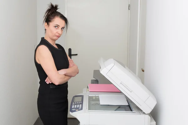 Mulher no trabalho — Fotografia de Stock