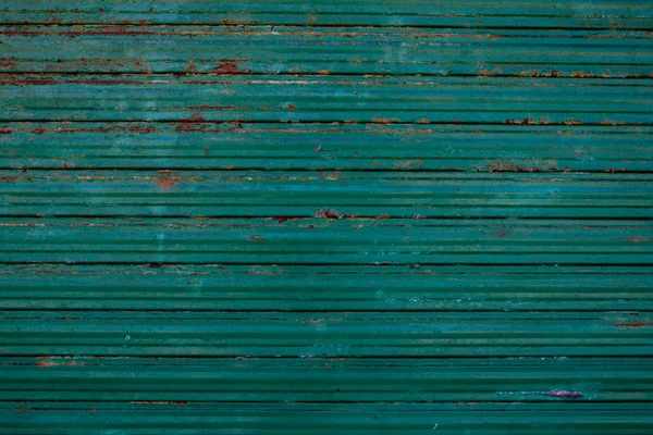 Un vecchio acciaio zincato verde — Foto Stock