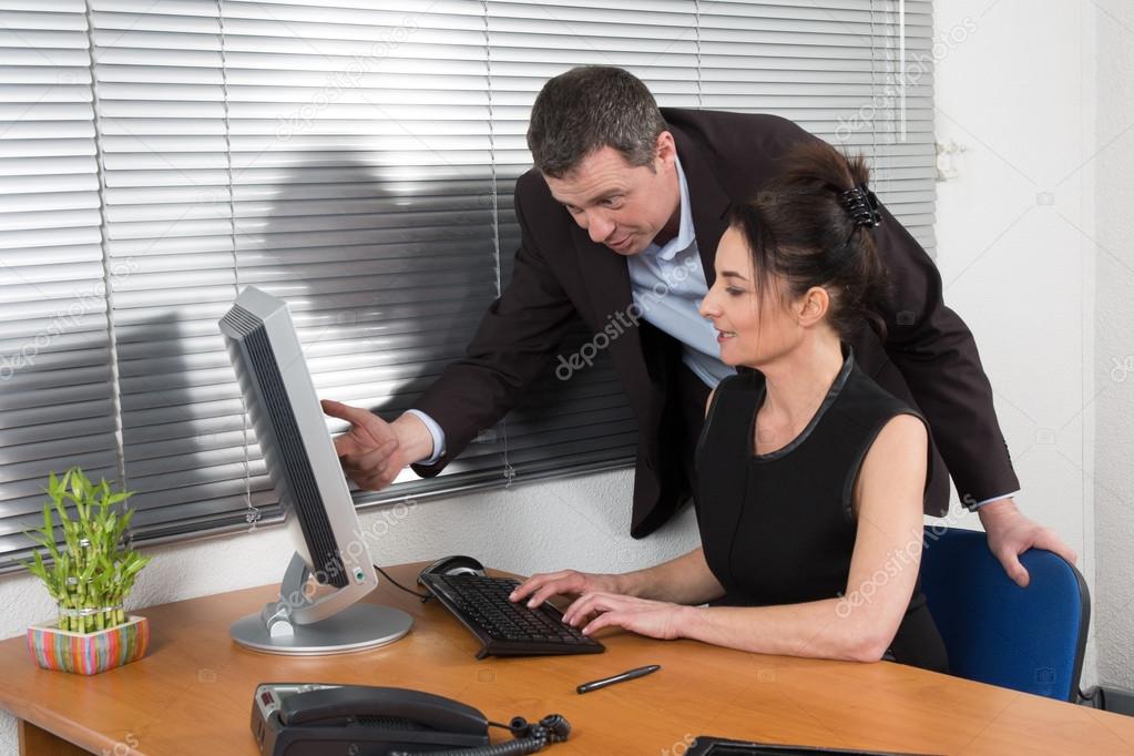 Man and woman at office