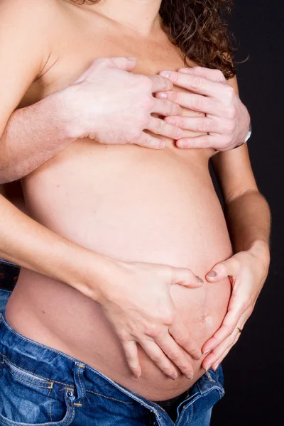 Uma barriga muito agradável e adorável — Fotografia de Stock