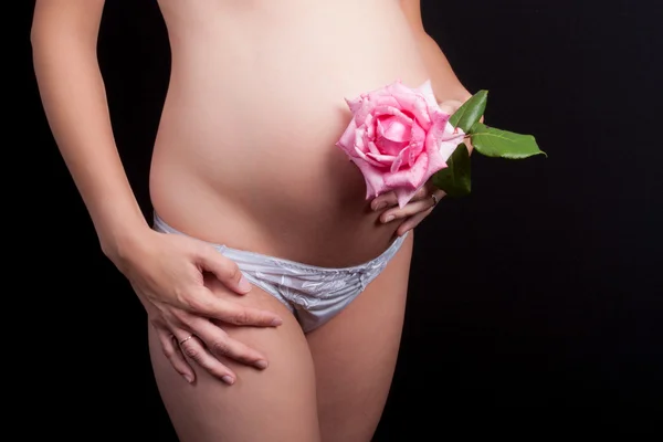 Uma barriga muito agradável e adorável — Fotografia de Stock