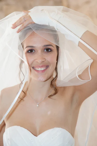 A nice and a beautiful bride — Stock Photo, Image