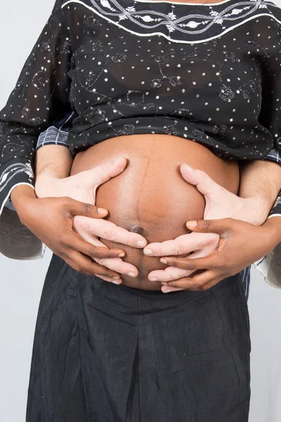 Krásné břicho těhotné ženy — Stock fotografie