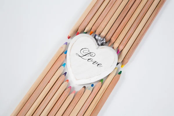 Cuore di legno — Foto Stock