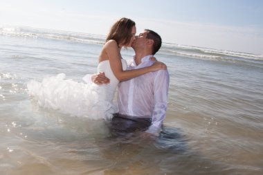 Güzel ve genç bir çift aşık