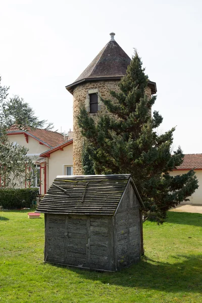 Hut in the garden Stock Image