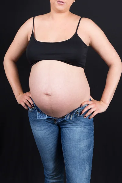 Schöner Und Schöner Bauch Einer Schwangeren Frau — Stockfoto