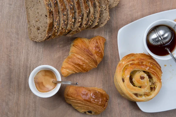 Tasty breakfast , french sweets — Stock Photo, Image