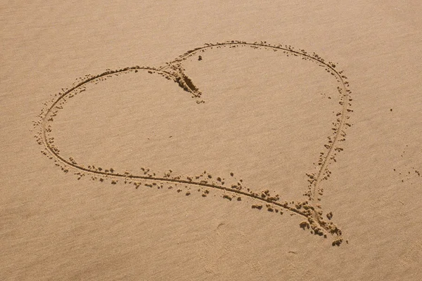 砂の上に署名します。 — ストック写真
