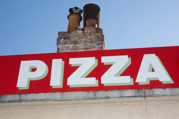 Sinal de pizza vintage — Fotografia de Stock