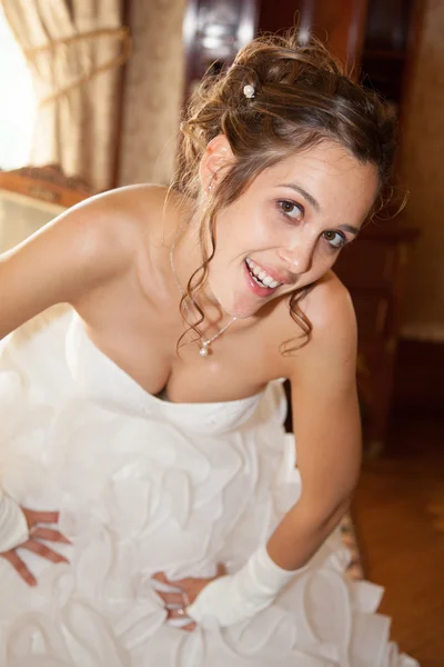 Chica muy encantadora en el día de su boda —  Fotos de Stock