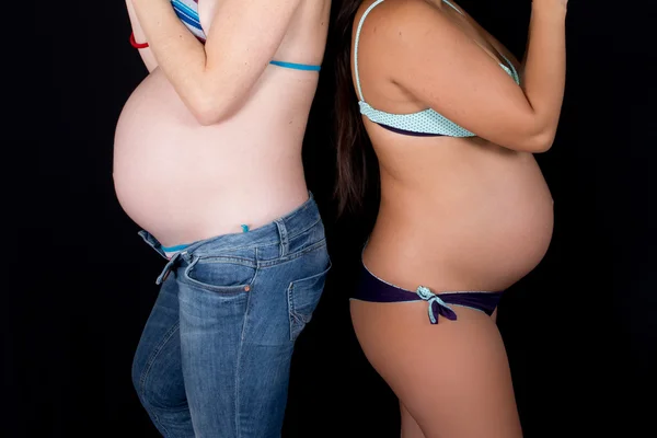 Mulher grávida, mas adorável — Fotografia de Stock