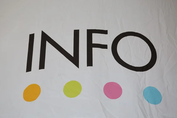 Info Sign Isolated on a White Background.