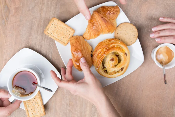 At breakfast — Stock Photo, Image