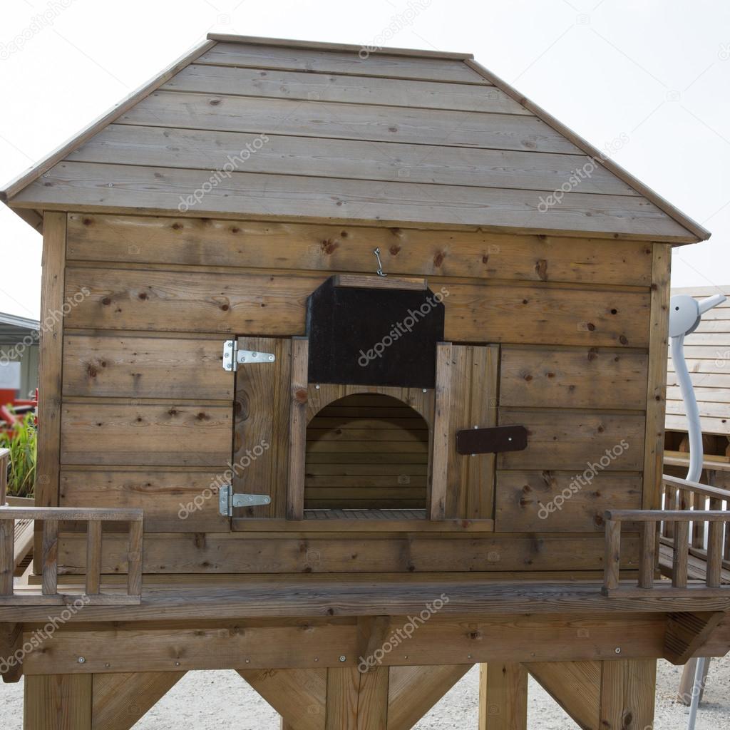 A Beautiful wooden chicken coop or hens house