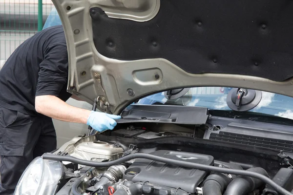 Närbild foto av en ren motor block — Stockfoto