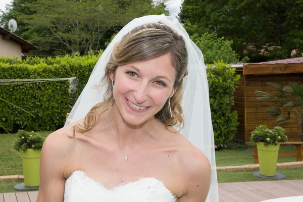 Dia do casamento é fabuloso — Fotografia de Stock