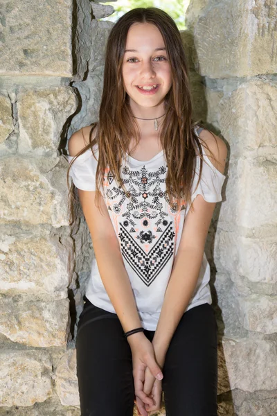 Adolescente giovane ragazza in hollyday — Foto Stock