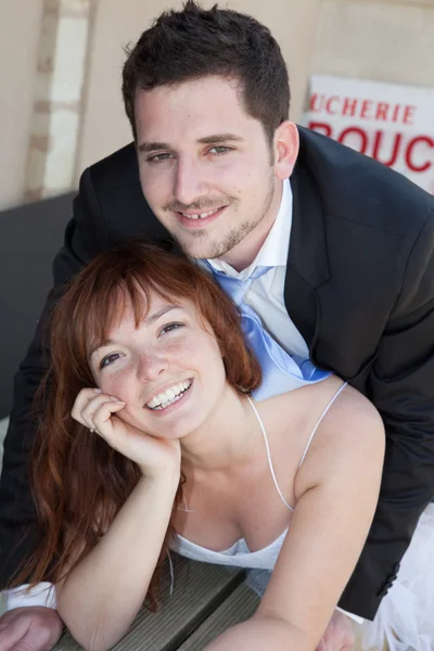 Sladké pár šťastný a zamilovaný — Stock fotografie