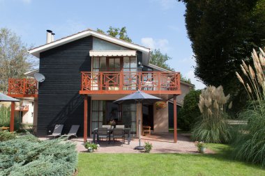 güzel modern ev ve Bahçe, açık
