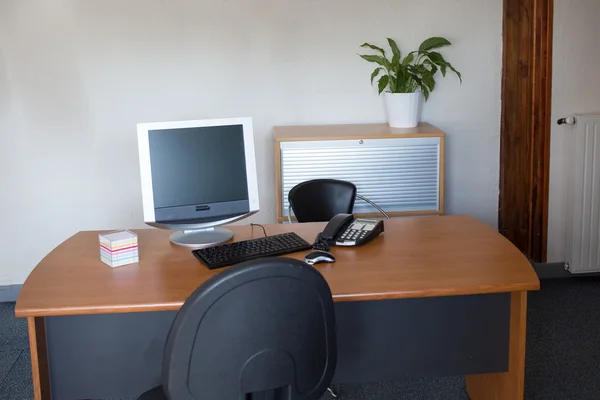 Modern office interior with tables,computer, — Stock Photo, Image