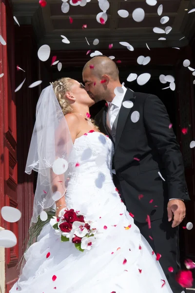 Casal de casamento encantador — Fotografia de Stock