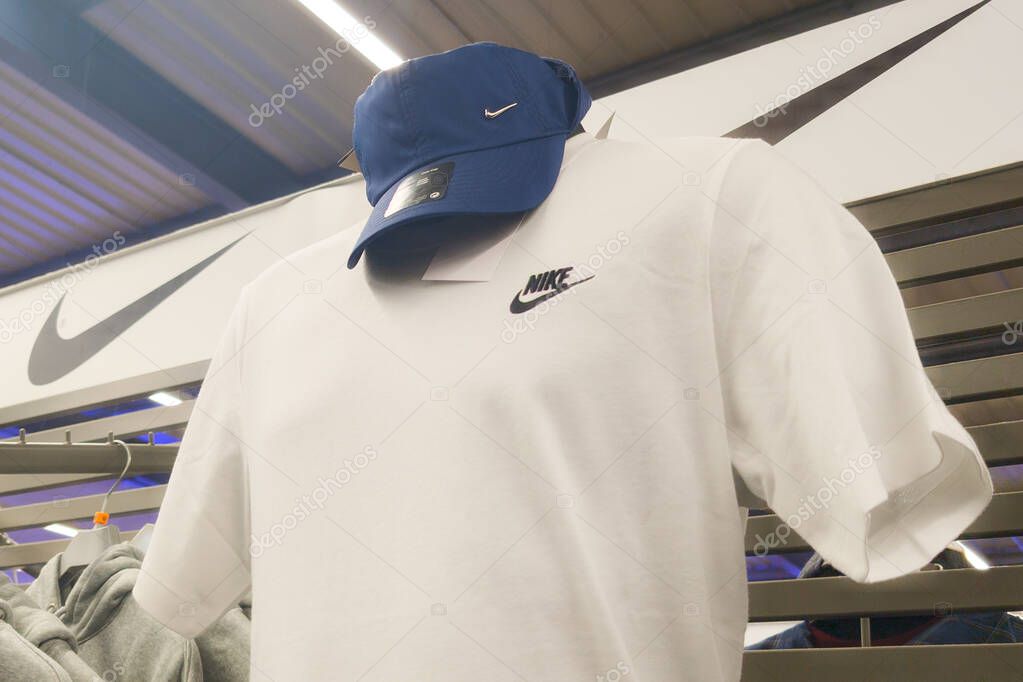 Bordeaux , france - 10 27 2025 : lacoste brand logo closeup in shop sign text on sweat cloth for sale in store boutique