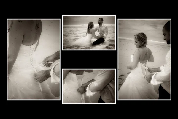 Collage di un giorno di matrimonio — Foto Stock