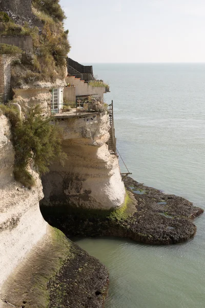 Vue depuis l'estuaire de la Gironde avec la falaise calcaire — Photo