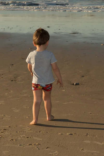 소년, 3 세는 바다를 보고 — 스톡 사진