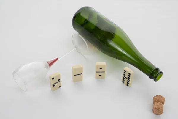 Creative happy New year 2016 in the form of chips dominoes — Stock Photo, Image