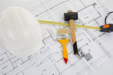 Mimari Proje. İnşaat arka plan.