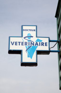 Bir duvar bir Fransız veteriner iz 