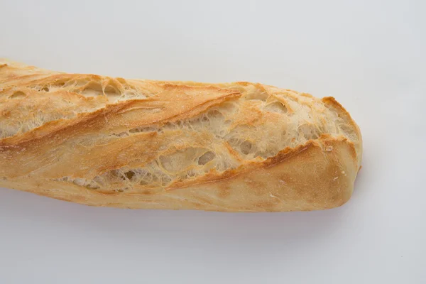 在白色背景上孤立法国面包 — 图库照片