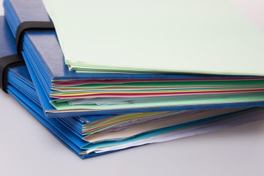 Mavi Files.Office izole üzerinde beyaz arka plan kaynağı