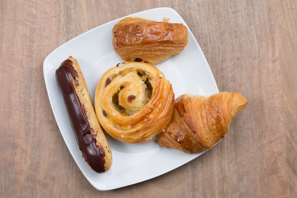 Assortment of a tasty pastries for breakfast — Stock Photo, Image