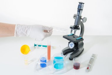 Bilim, kimya, teknoloji, biyoloji ve insan kavramı - 